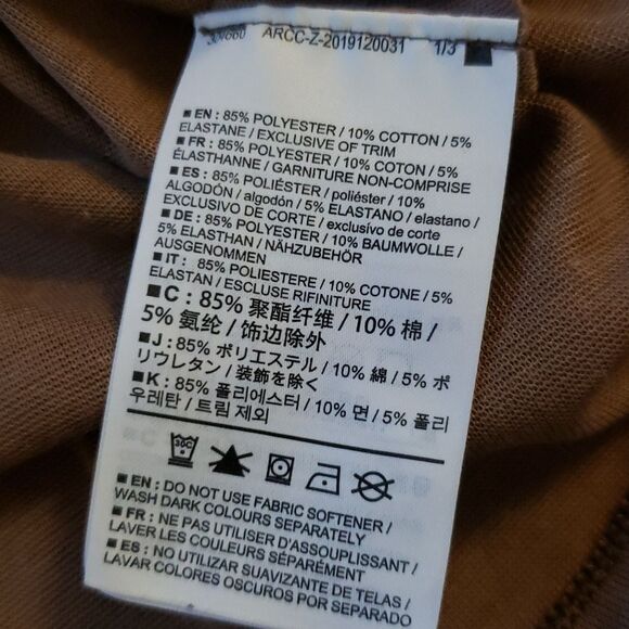 NWOT Arcteryx Tan Women's Chic 3/4 Sleeve Warm Wool Blend Athletic Top Size XS - Picture 3 of 5